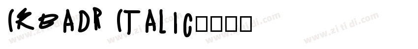 IRBadr Italic字体转换